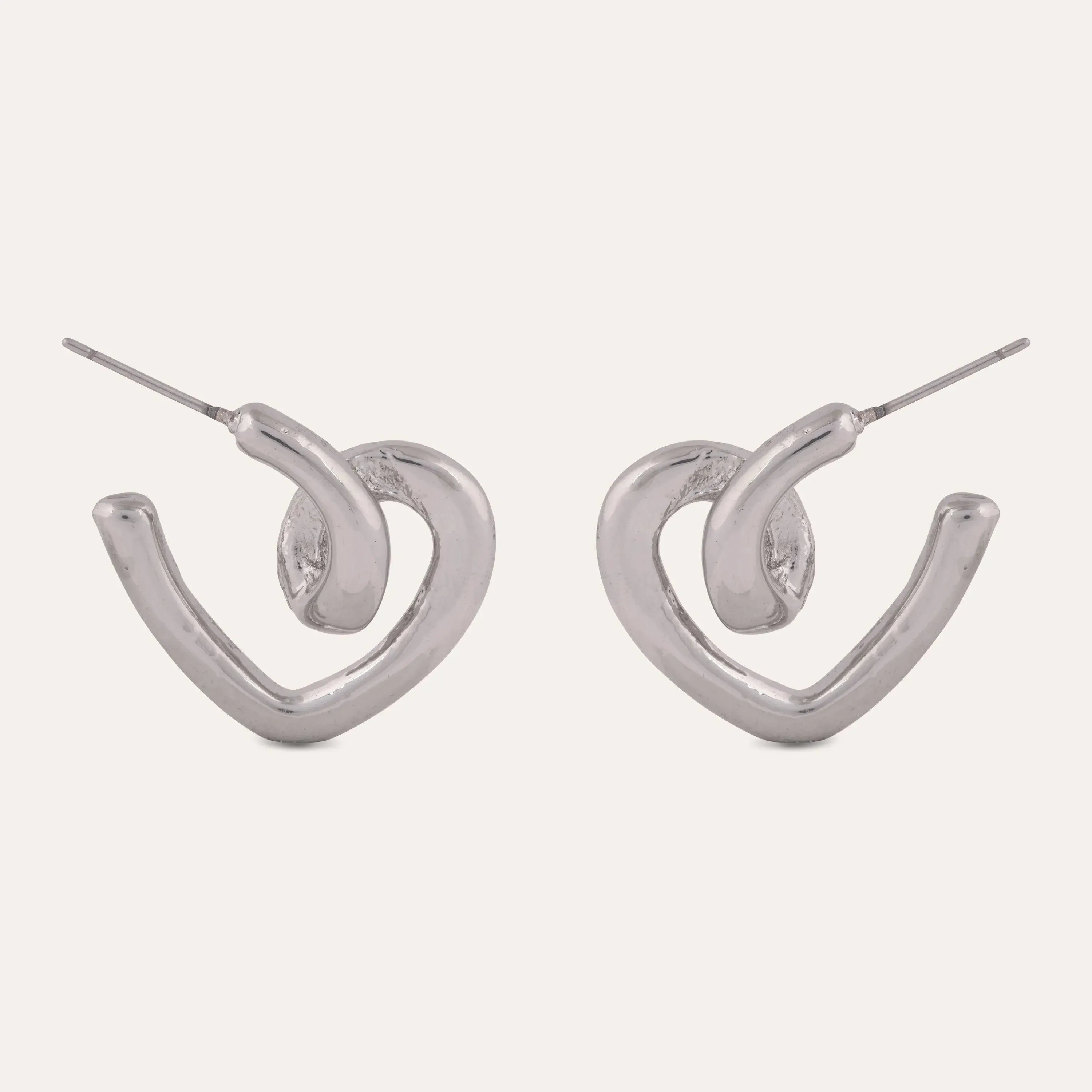 TFC Heartwink Silver Plated Hoop Earrings