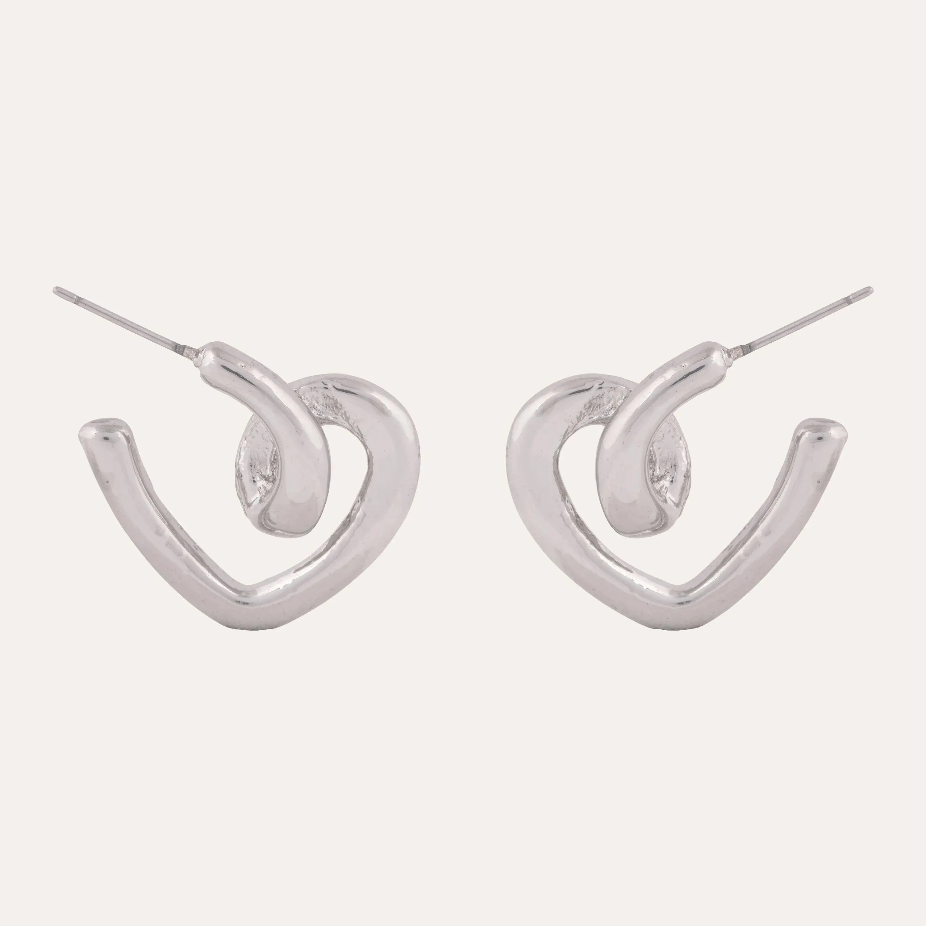 TFC Heartwink Silver Plated Hoop Earrings