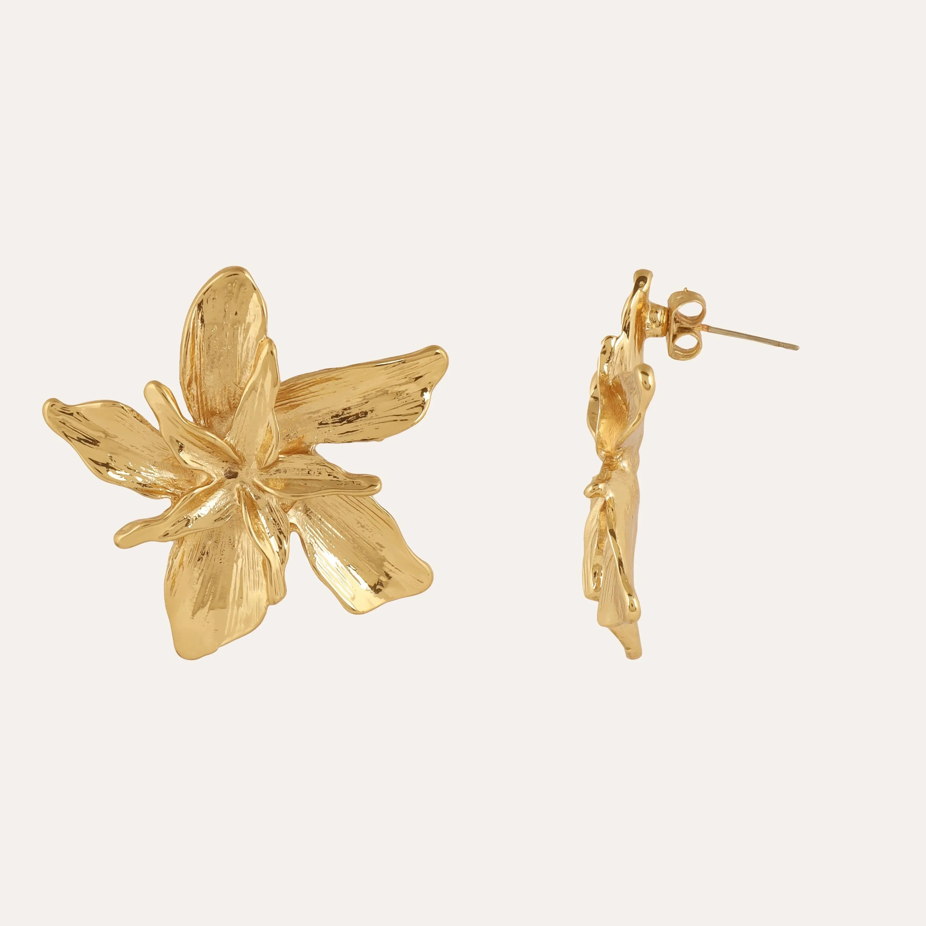 TFC Pretty Posy Gold Plated Stud Earrings