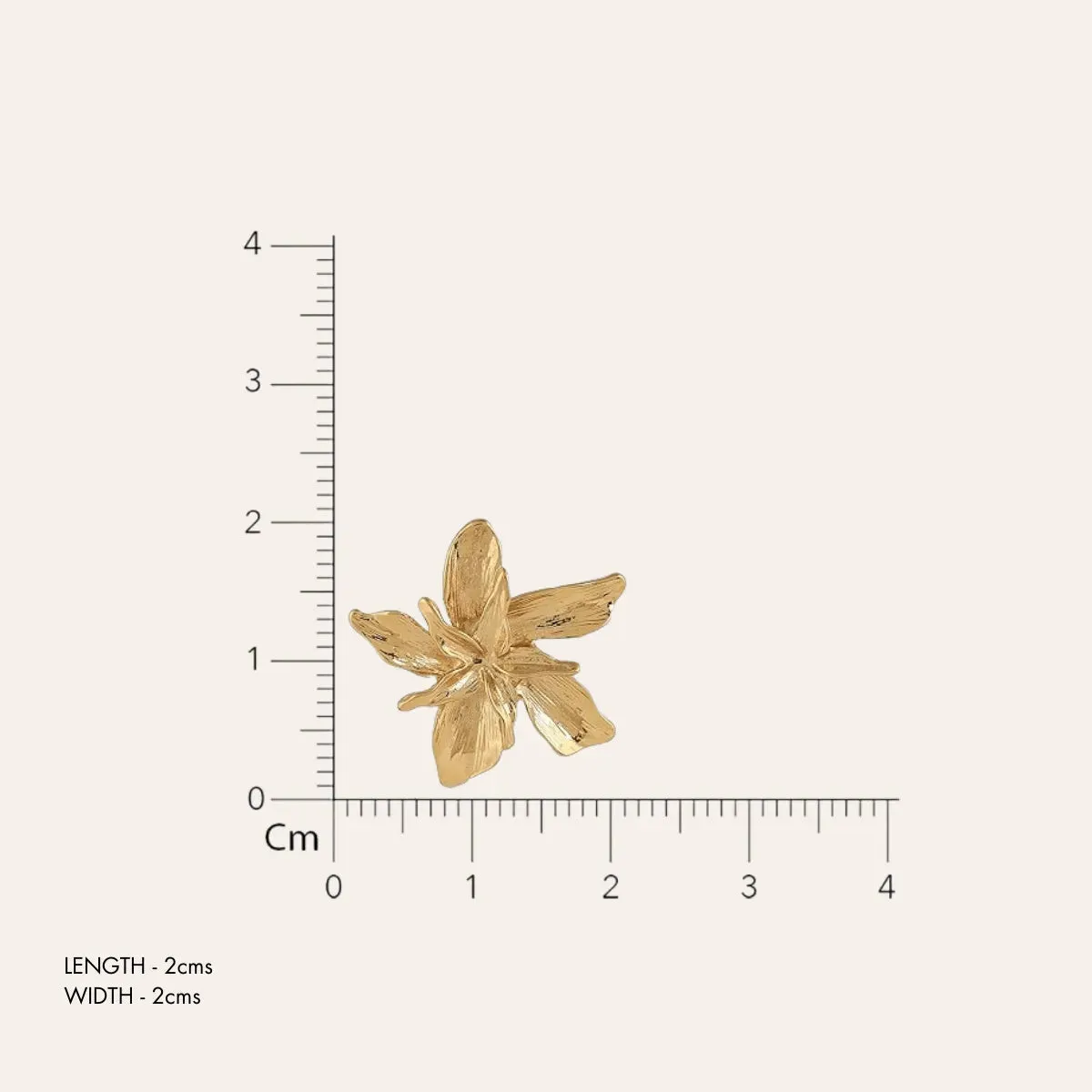 TFC Pretty Posy Gold Plated Stud Earrings