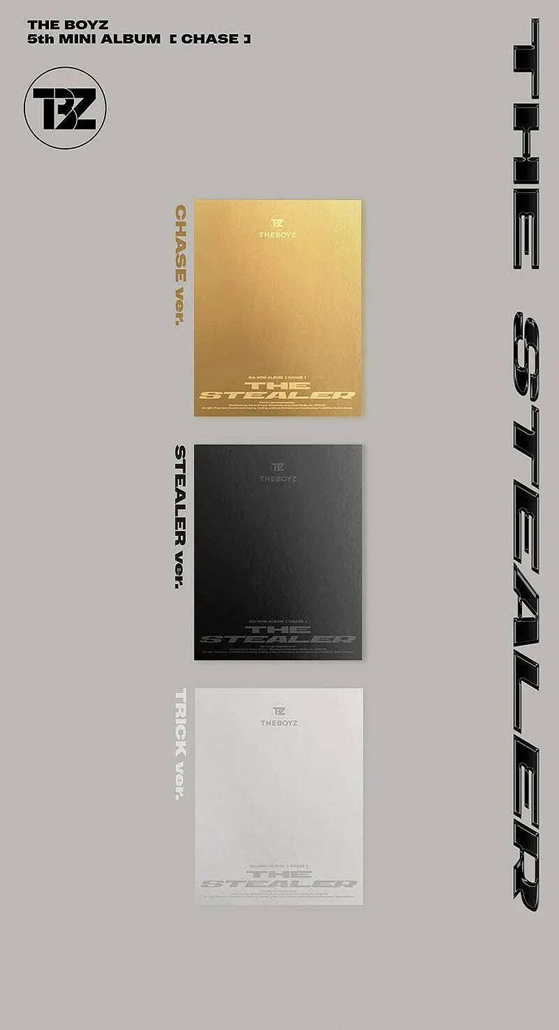 THE BOYZ [CHASE] 5th Mini Album TRICK VER. CD Cover Holder 84p Photo Book  Lenticular Photo Card Ticket Photo Card Post Card Photo Card TRACKING CODE K-POP SEALED