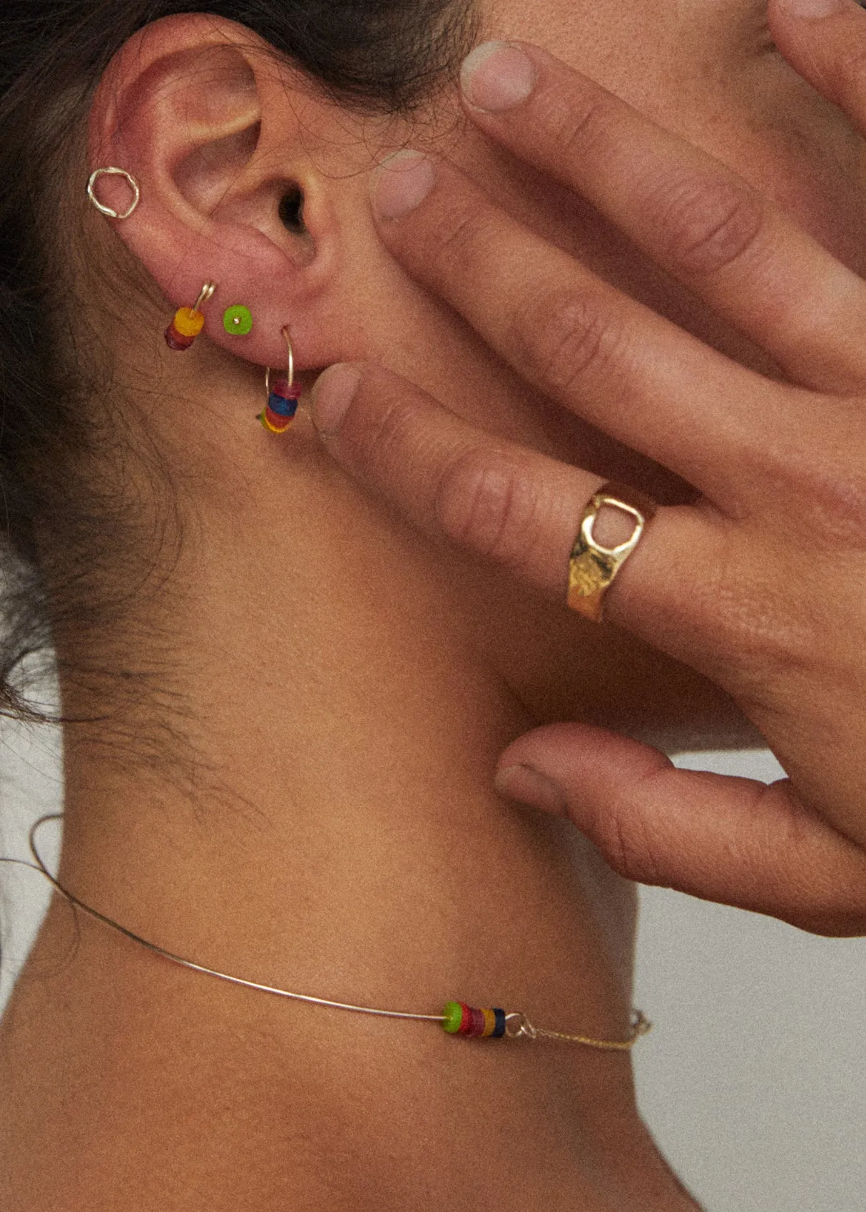 The Rainbow Resin Coil | Solid Gold