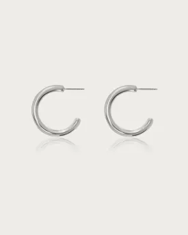 The Simple Hoop Earrings in Silver