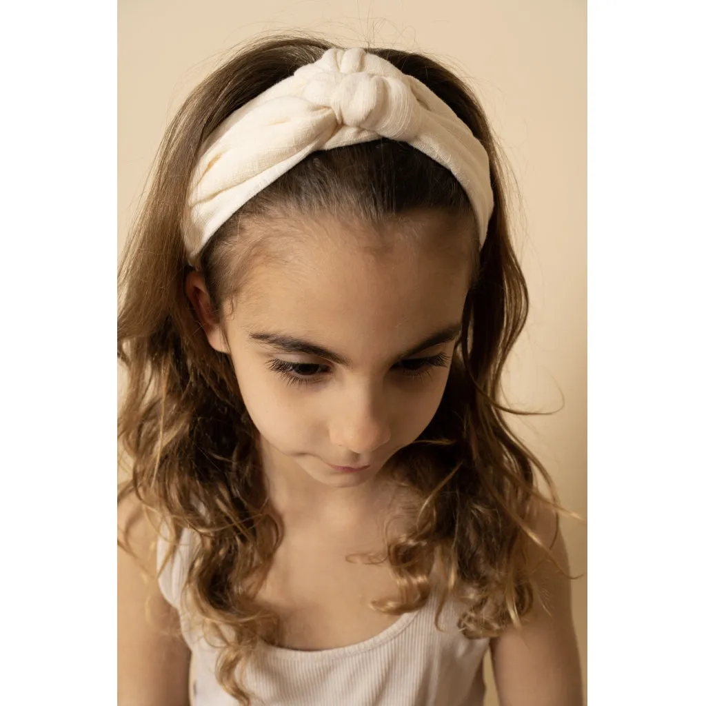 Top Knot | Headband - Creamy White