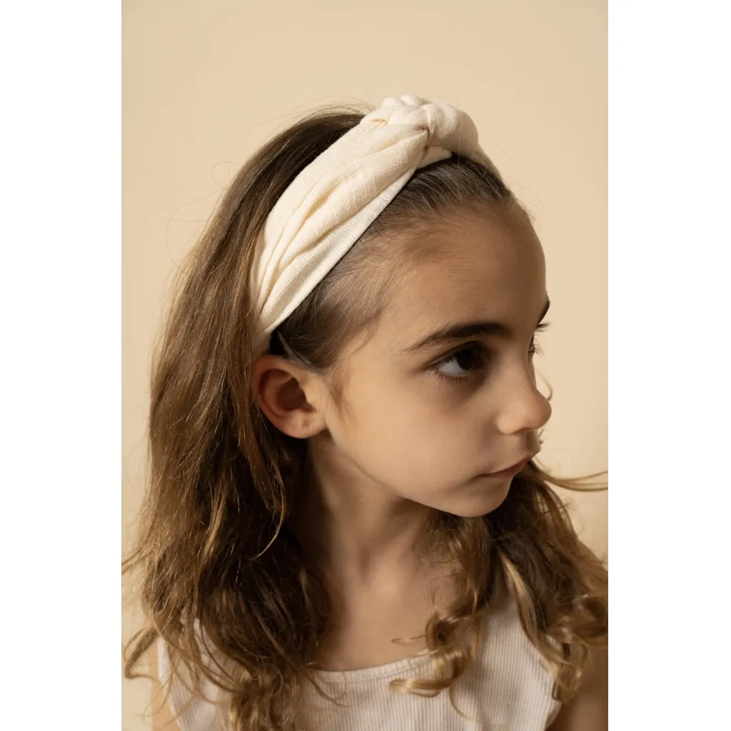 Top Knot | Headband - Creamy White