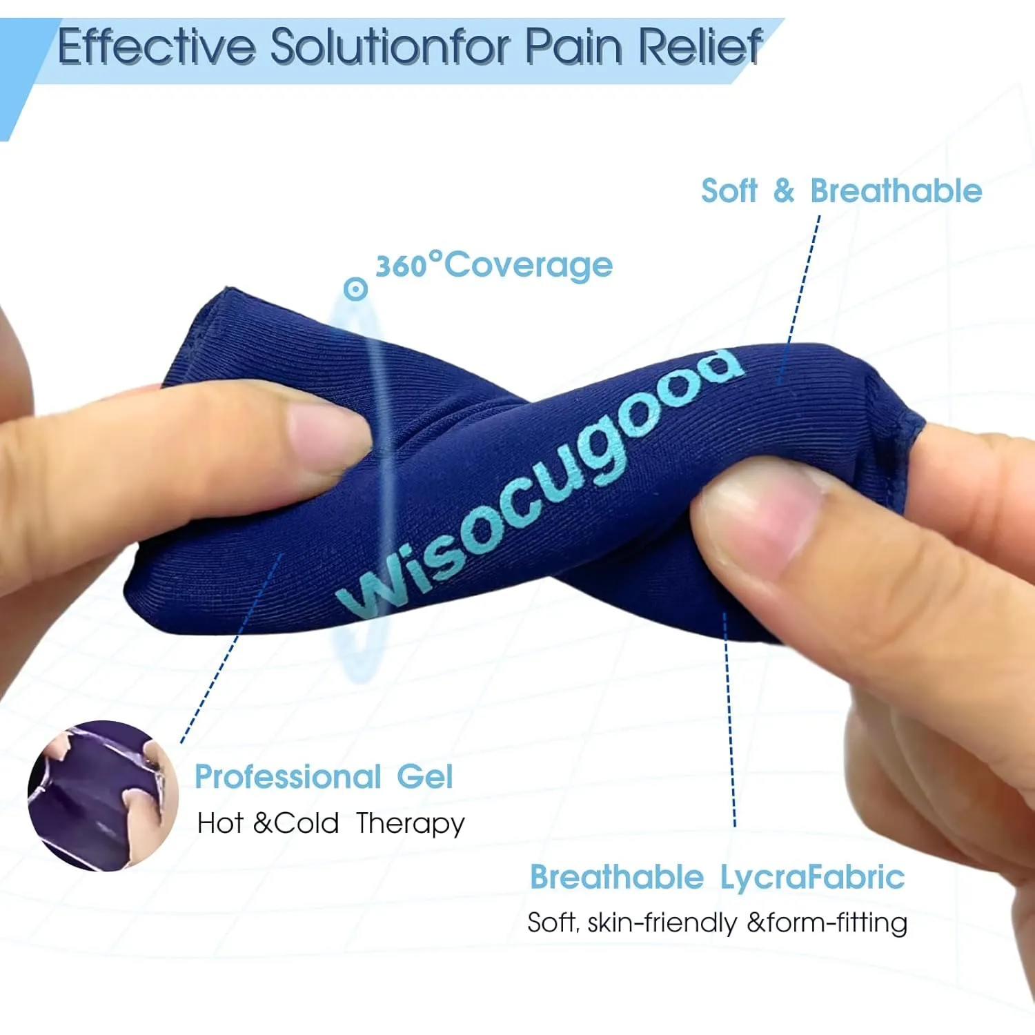 Trigger Finger Splint and Cold Gel Ice Pack Set, Thumb Ice Packs for Pain Relief, Finger Brace for Straightening/Arthritis, Fits Index/Middle/Ring Finger (Pink)