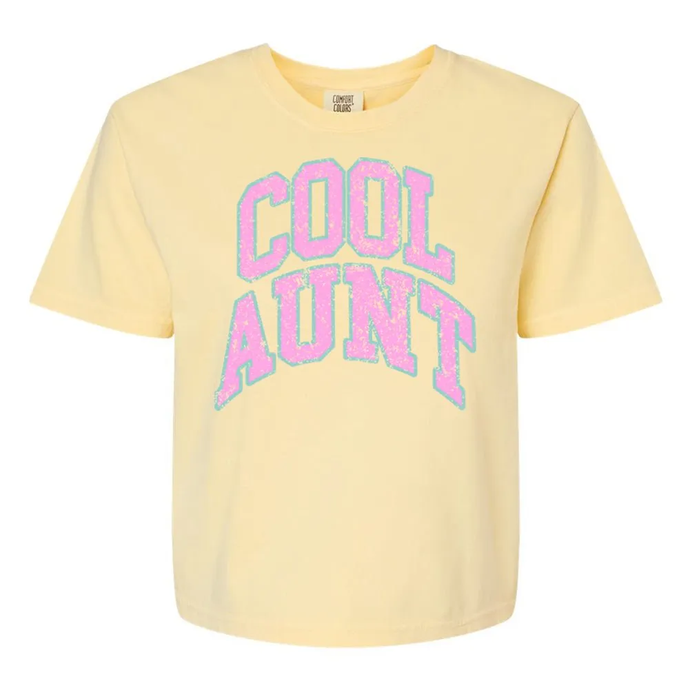 'Varsity Cool Aunt' Boxy T-Shirt