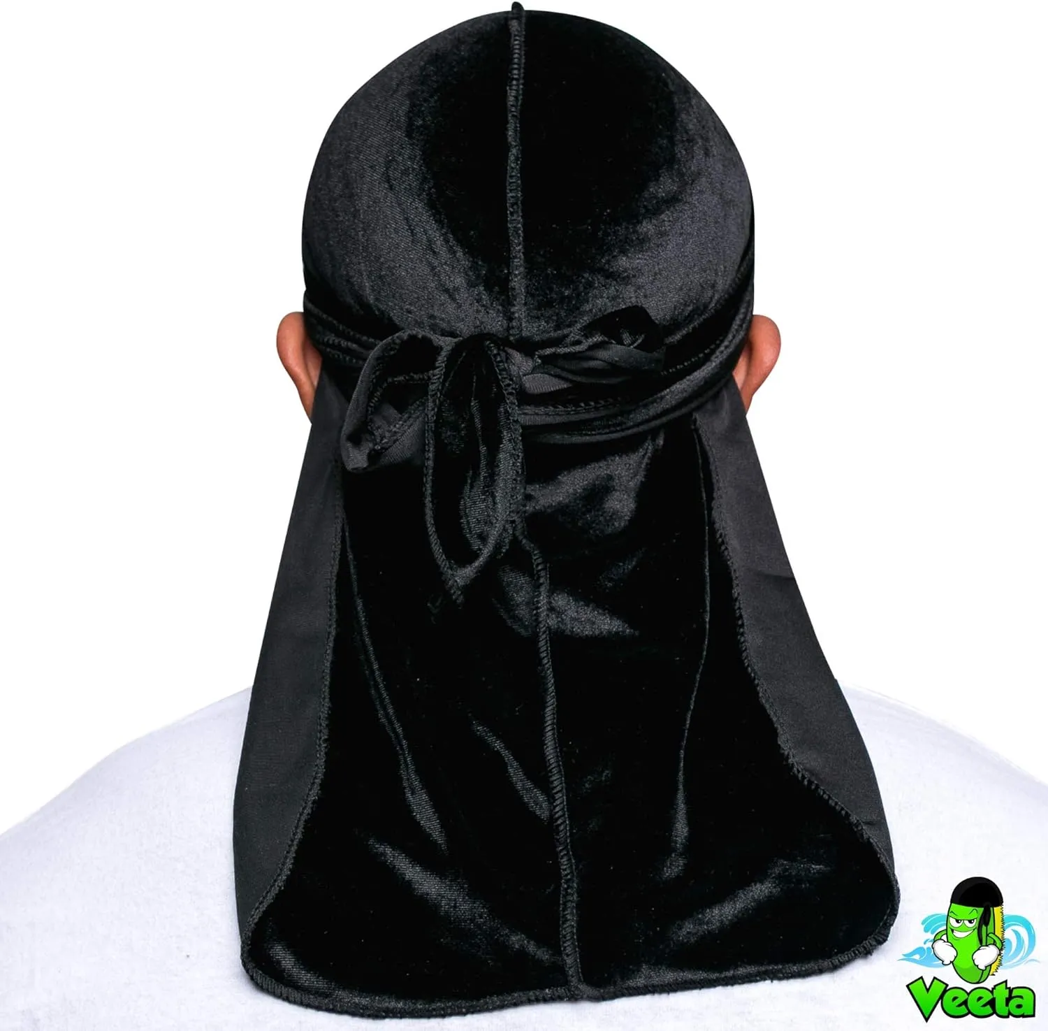 Veeta Superior Velvet Durag - Soft Velvet Durags for Men & Women, Long Double Wide Straps, Silky Durag Liner, Triple Stitched