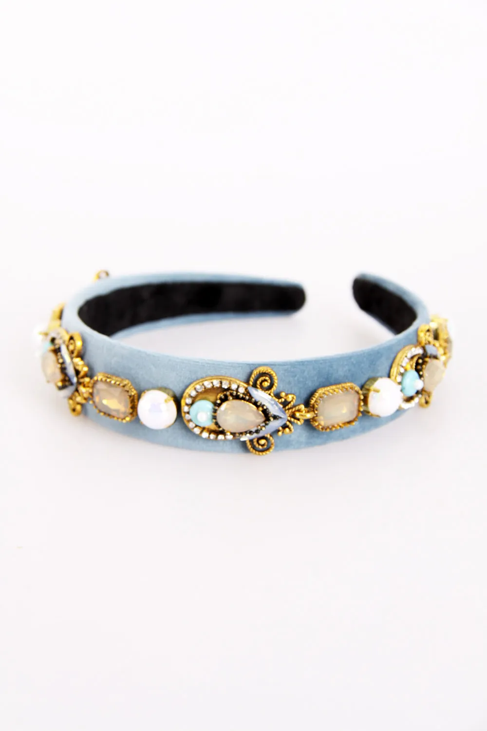 Velvet Pearl Jewel Headband
