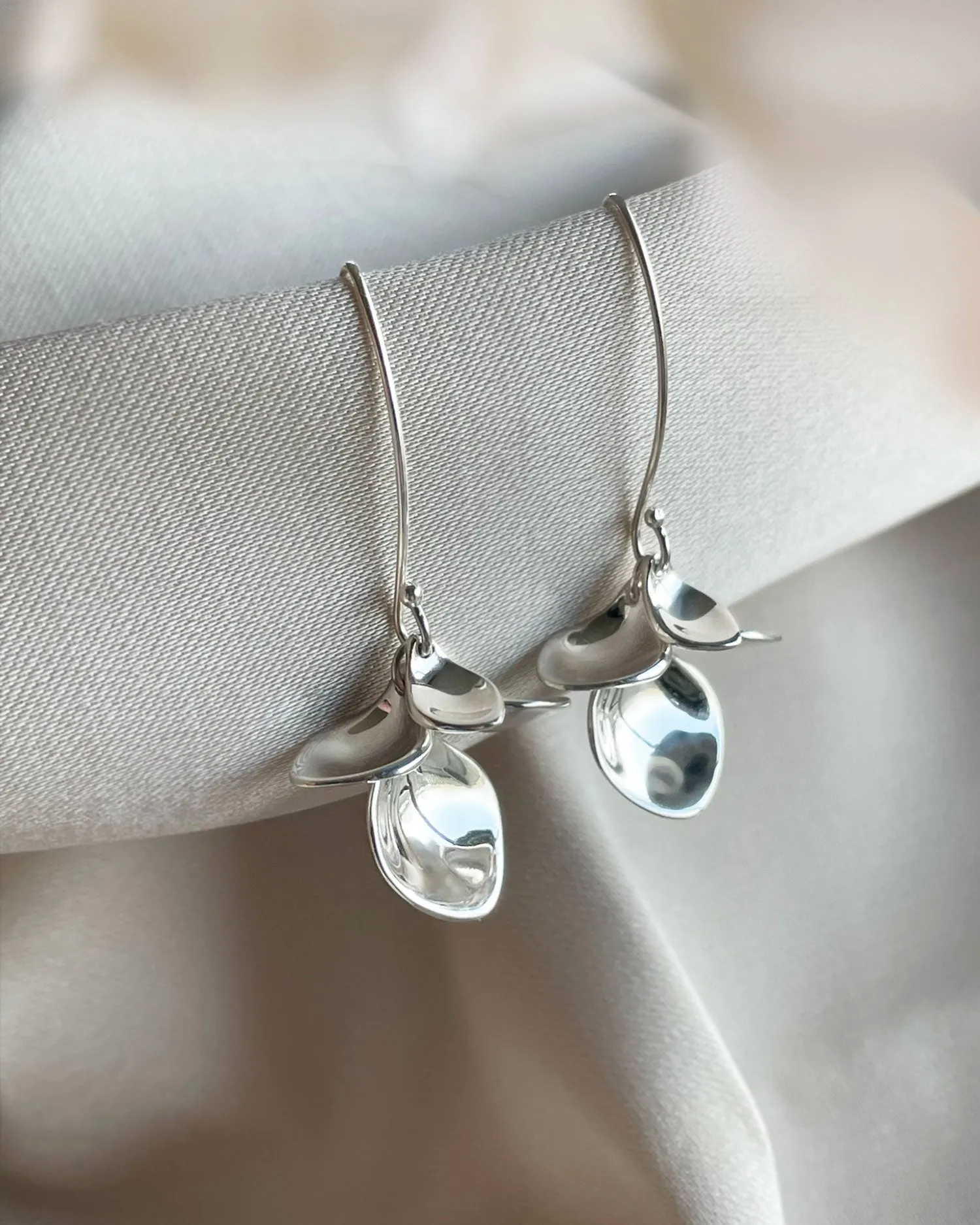 Violet earrings silver