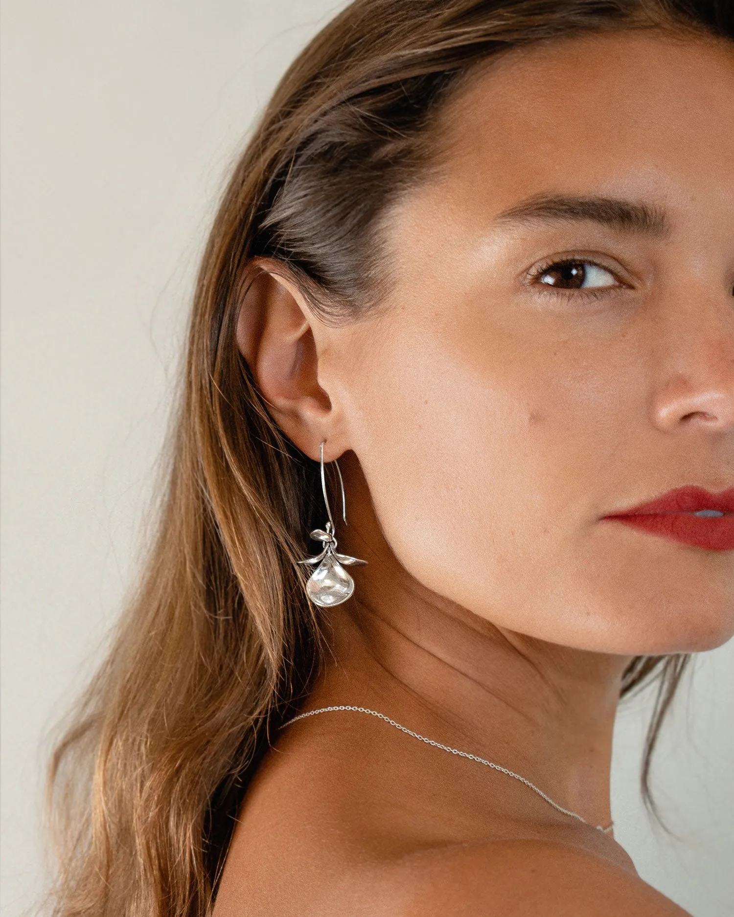 Violet earrings silver