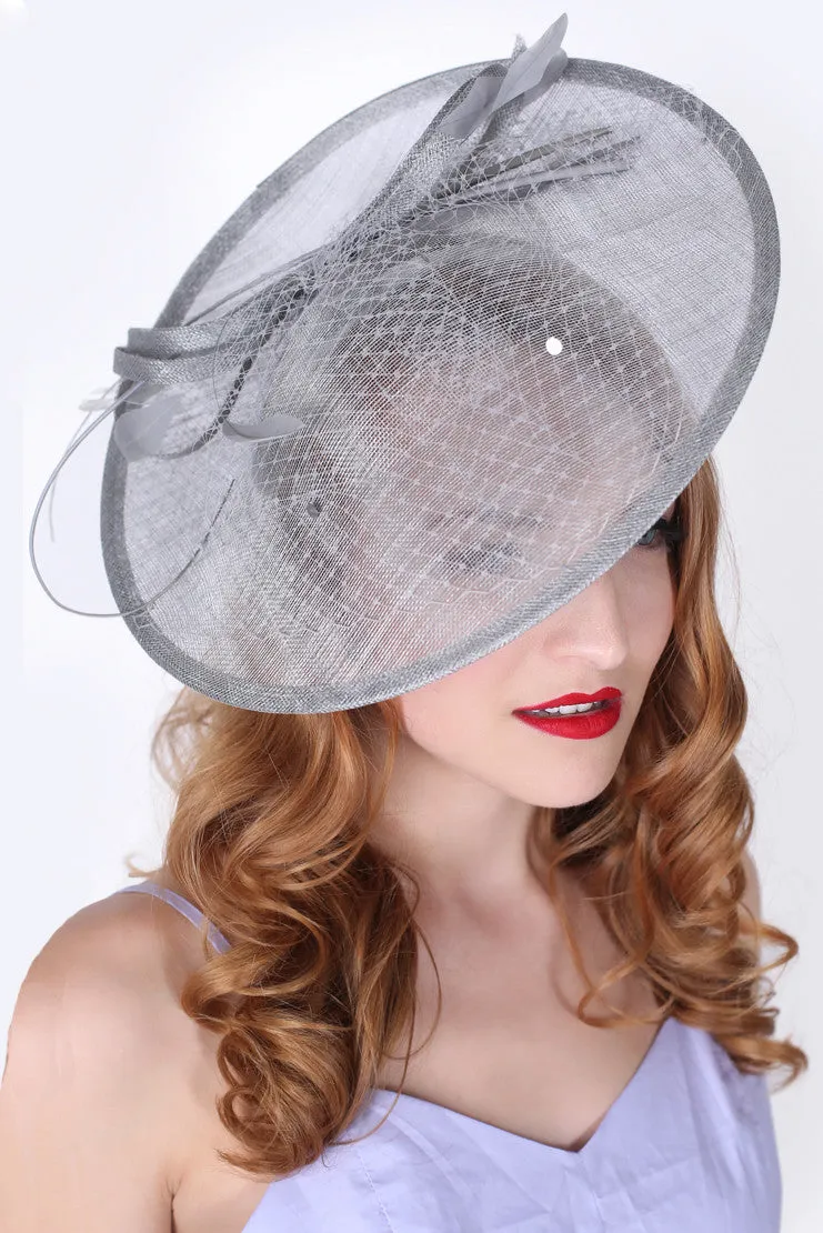 Wendy Fascinator - Light Gray