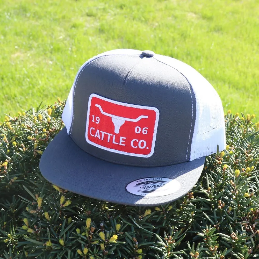 WHISKEY BENT HAT CO. Chrisholm - 5-Panel 1983/1906 Cattle Co Logo Longhorn Patch Snapback Hat