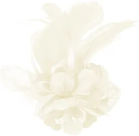 Women's Fascinator Feather Flower Pin Brooch Corsage Bridal Hairband Derby Hat Cocktail Party Wedding