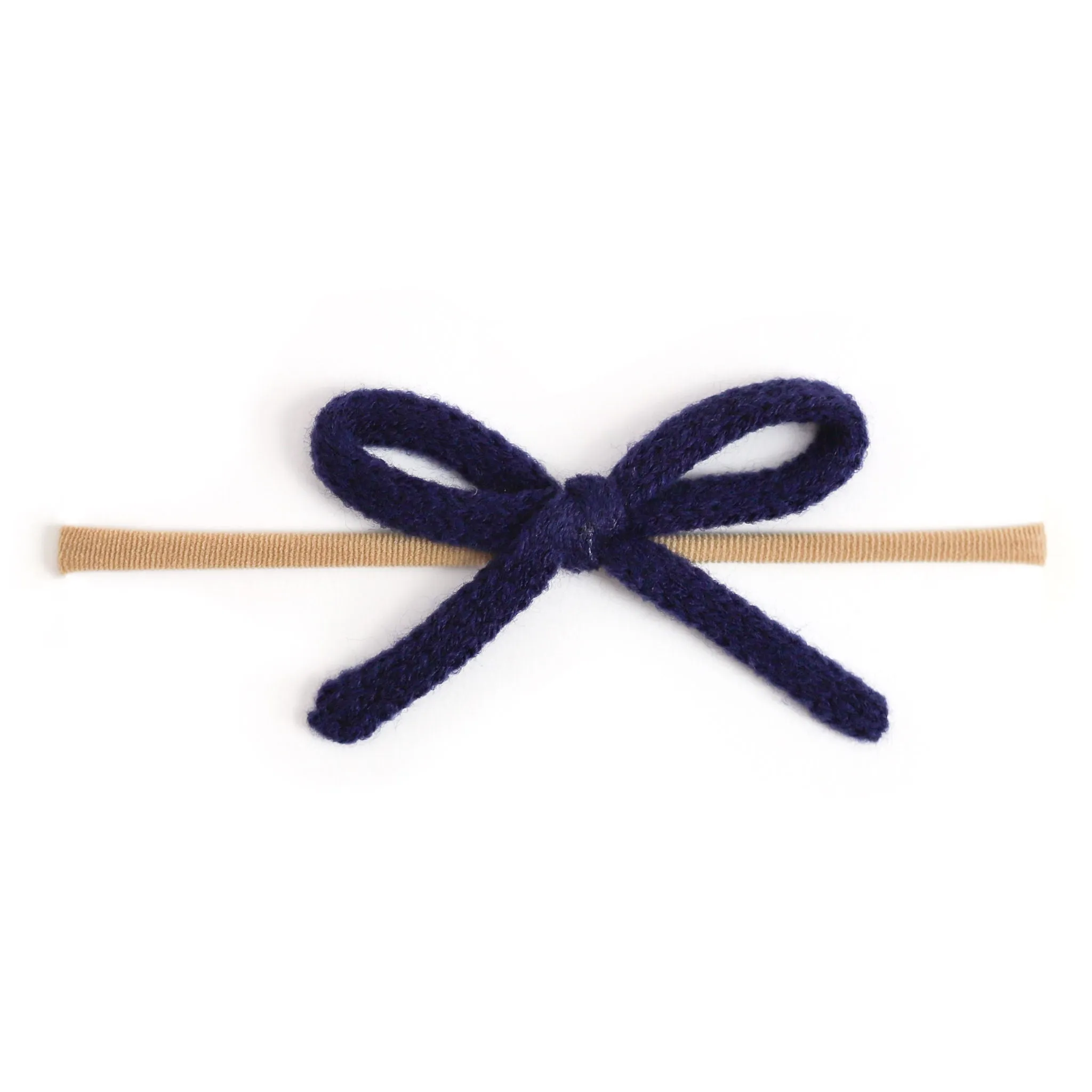 Yarn Baby Bow - Navy
