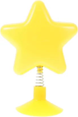 Yellow Star Shape Helmet Decoration - Fun Self-Sucker Adornment for Motorcycle, Bike, Ski Helmets, and Car Dashboard