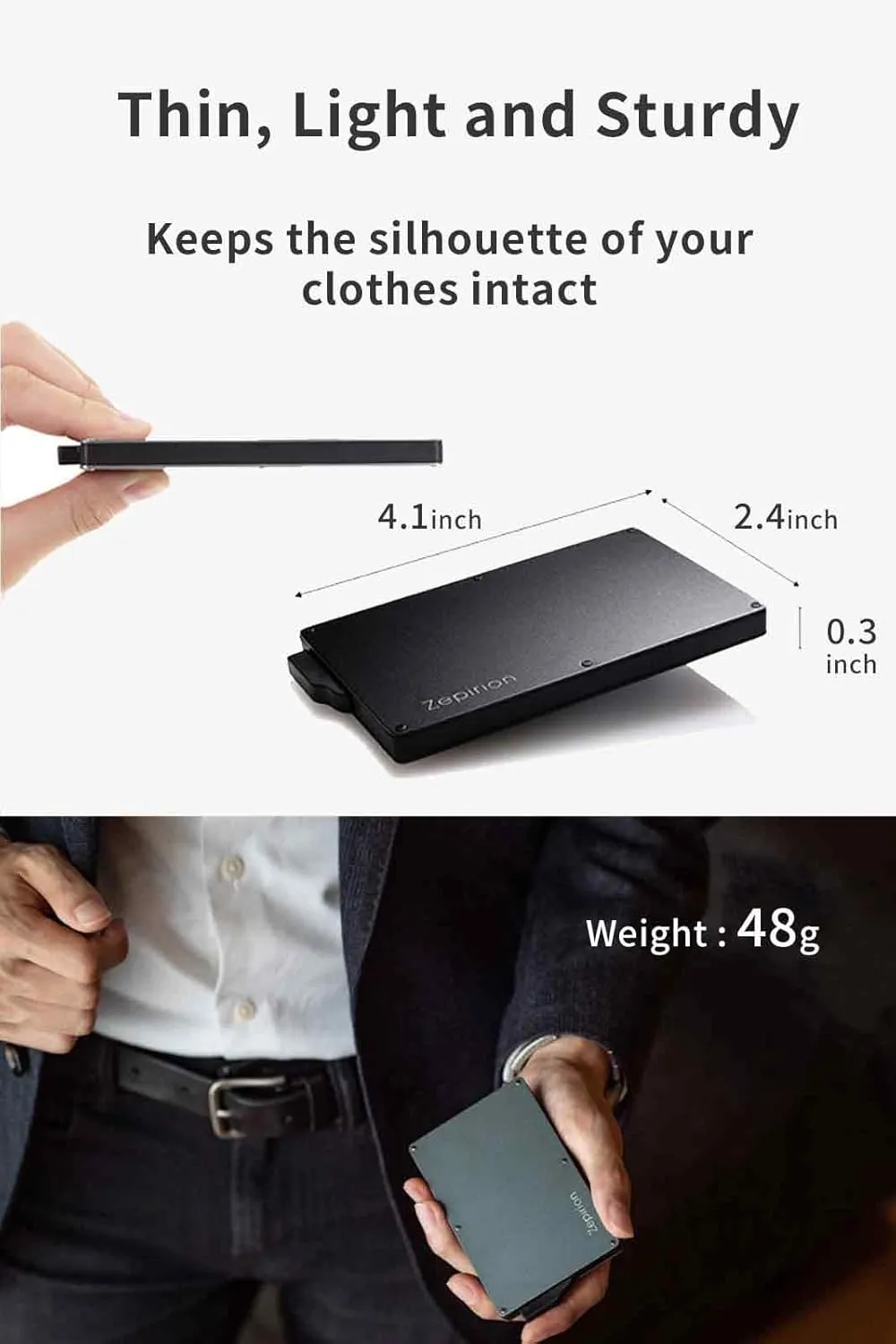 zepirion Pop Up Wallet, Slim Minimalist Credit Card Holder For Men and Women RFID Blocking Mini Metal Case (Tiffany Blue)